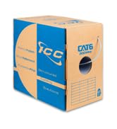ICC Cat6 CMR Riser 1000ft - UTP 23AWG, 100% Solid Pure Copper, Unshielded, Bulk Ethernet Cable, P...