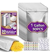 30PCS Midukit Mylar Bags for Food Storage 1 Gallon 10