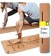 Luxury Cork Yoga Mat - Non Slip, Extra Thick Grip. Thicker, Longer, and Wider for More Comfort an...