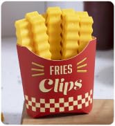 Fries Clips: 12 Cute French-Fries-Shaped Bag Clips to Seal Opened Food Packages | Fun Bag Clips f...