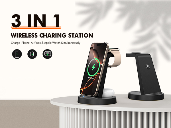 phone and watch charger station for iphone