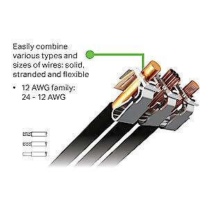 Wago lever nuts solid, stranded, flexible wire
