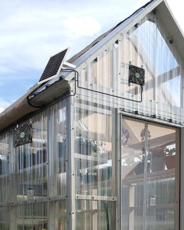 solar greenhouse fan