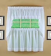 Ribbon Eyelet Swag Valance Tier White