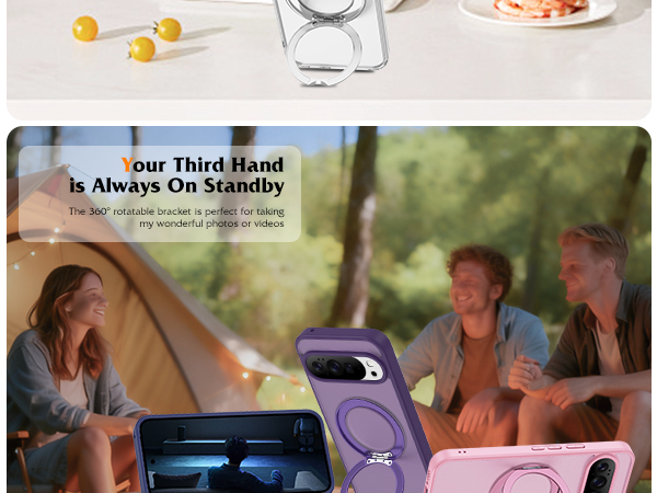 360° Rotatable Magnetic Ring Stand Phone Case