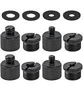 12 Pieces Mic Stand Adapter, Mic Thread Screw Adapter 5/8 Female to 3/8 Male and 3/8 Female to 5/...