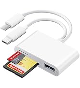 SD Card Reader for iPhone iPad Camera with USB C, Dual Card Slot USB 3.0 Memory Card Reader Suppo...