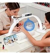 KIRKAS 24inch Large Half Moon Light for Nail Tech, 456 LEDs 3 Color Modes Infinitely Knob Arch Na...