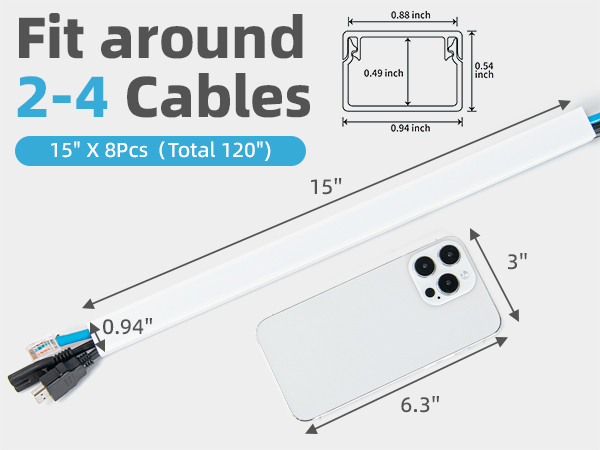 Fit around 2 to 4 cables