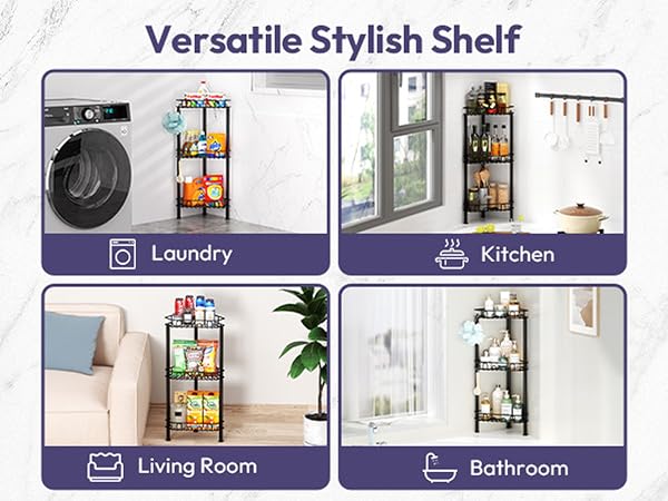 Corner Shower Caddy Standing Corner Shelf Stand Shower Organizer