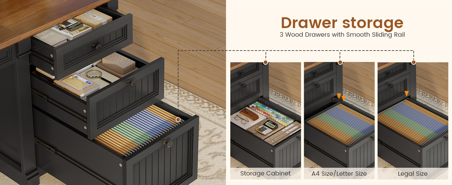 desk with drawers