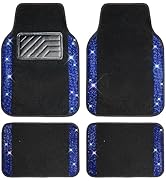 CAR PASS Bling Rhinestones Diamond Universal Waterproof Car Floor Mat,Crystal Sparkling Glitter S...