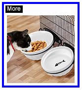 2 Pcs Cat Food Water Bowl for Cage Ceramic Non-Spill Kennel Detectable Hanging Small Dog Hedgehog...