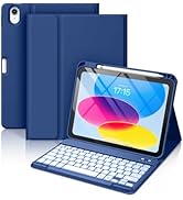 Hamile for iPad 11th 10th Generation Case with Keyboard - 7 Colors Backlit Wireless Detachable Fo...