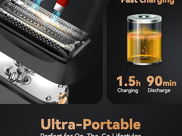 Portable foil shaver