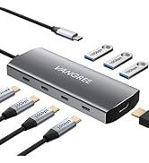 VANGREE USB C Hub, 3 USB 3.2 Gen 2 Ports with 10Gbps, 4K@60Hz HDMI, 100W Power Delivery, 3 USB-A ...