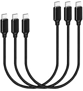 SUMPK 240W USB C Cable 1FT, Short USB C to USB C Cable Compatible for iPhone 15 Pro/15 Plus/15 Pr...