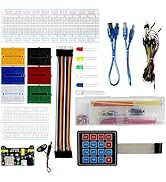 Yetaida Electronics Component Fun Kit with 830 &amp; 400 tie-Points Breadboard, Jumper Wire, Power Su...