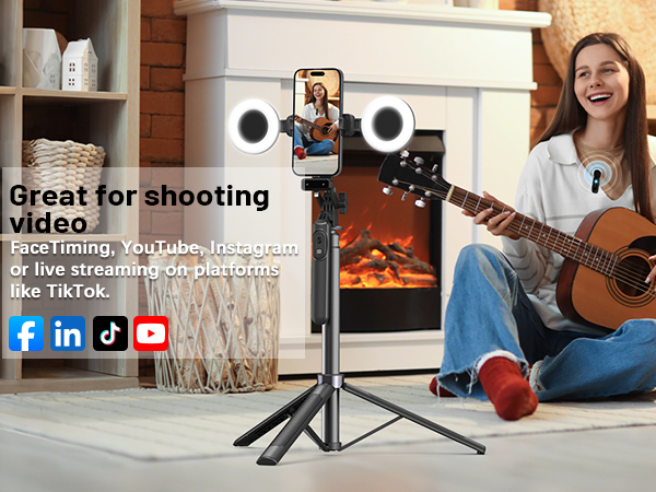 selfie stick with remote control for TikTok