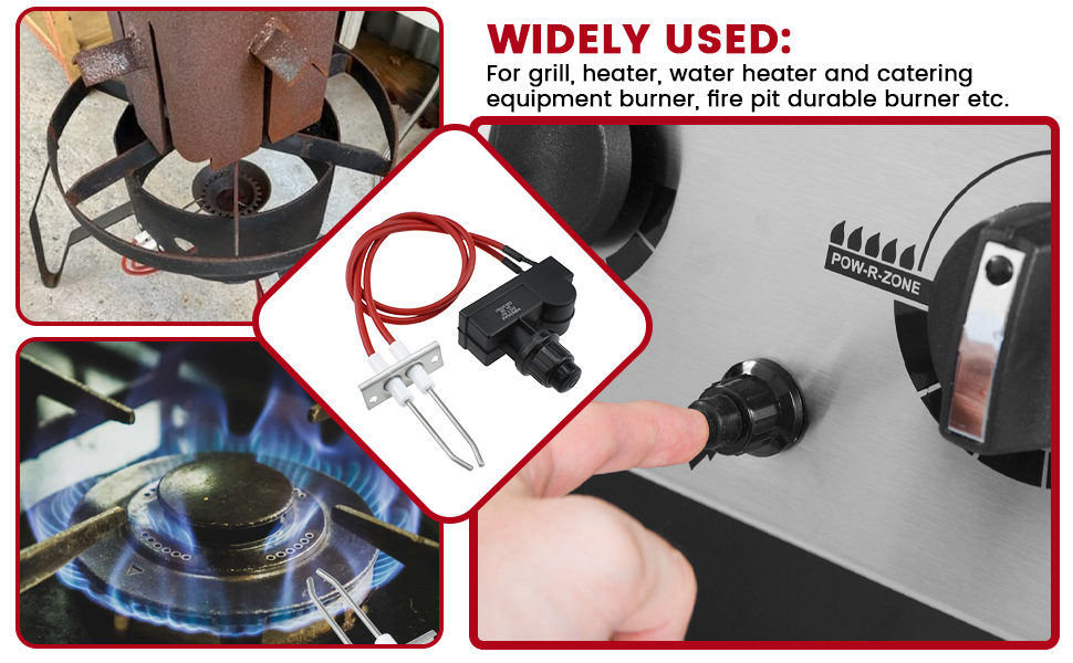 two exits aa battery igniter piezo gas fireplace igniter