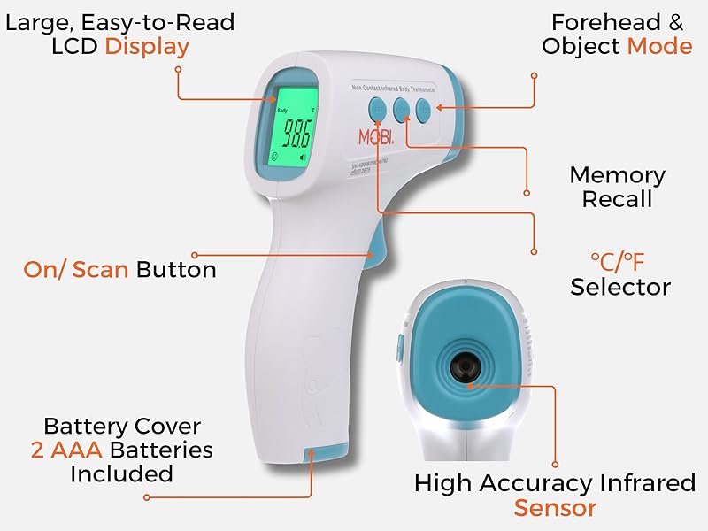 Baby Non-Contact Forehead Digital Thermometer with Object Temperature Mode