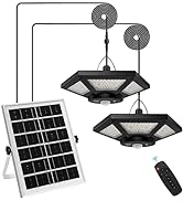 AEQ Solar Shed Light Solar Pendant Light Indoor Outdoor Work in Daytime with Remote Control, 360°...