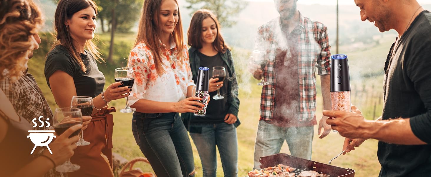 gravity electric salt and pepper grinder set auto salt and pepper grinder set