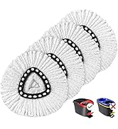 HOMEXCEL Mop Replacement Heads Compatible with O-Cedar EasyWring Spin Mops 4 Pack-Washable Microf...