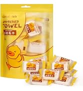 B.Duck Compressed Travel Tablets - 20PCS Individually Wrapped Disposable Face Towel for Travel Po...