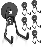 ENUODA Strong Magnetic Hooks 6 Pack Large Rare Earth Magnet Hooks Heavy Duty Utility Magnetic Too...