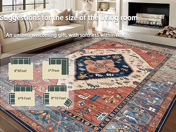 Suggestions for the size of the living room