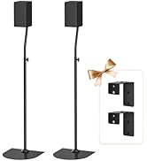 Heavy Duty Speaker Stands Pair for Vizio Speakers with Speaker Wall Mount - Surround Speaker Stan...