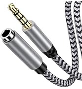 HOOTEK Headphone Extension Cable 6FT 3.5mm Male to Female Stereo Audio Extension Cable with Micro...
