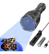 LUMENSHOOTER S3 365nm UV Flashlight with 3 LEDs, Rechargeable Black Light Torch for Resin Curing,...