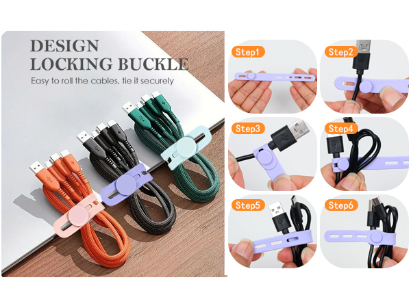 Effortless cable organization: Simply insert, lock, and roll.