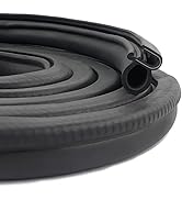20Ft Car Door Weather Stripping Door Seal Strip,U-Shaped Rubber Edge Trim with Steel Strip Door S...