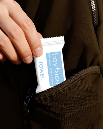 Heyface compressed towels: travel-sized, fits in your pocket