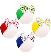 JATEBI 4 Pcs 6" Holiday Baby Bows Headbands for Newborn Infant Toddler, Soft Stretchy Nylon Hair ...