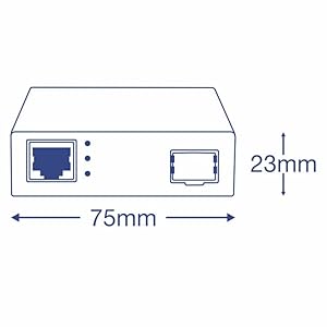  PoE Powered Fiber SFP Converter, Gigabit PoE to SFP Media Converter