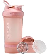 BlenderBottle Shaker Bottle with Pill Organizer and Storage for Protein Powder, ProStak System, 2...
