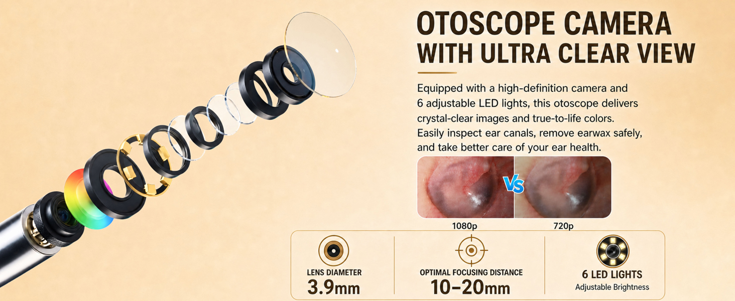 OTOSCOPE CAMERAWITH ULTRA CLEAR VIEW