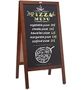 VEVOR A Frame Chalkboard Sign, Double-Sided Sidewalk Signs, Freestanding Vintage Wooden Chalk Boa...