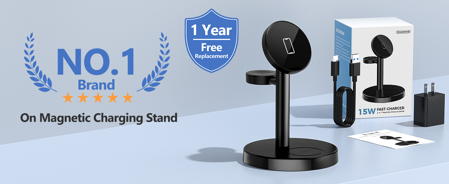 magsafe charger stand 3 in 1 charging station apple wireless iphone 17 16 15 14 13 12 watch airpods