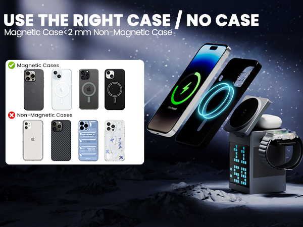 Multi-device wireless charger for Apple products