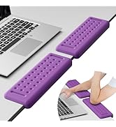 Leolee L-Shaped Desk Elbow Pads for Desk, Purple Memory Foam Arm Rest for Desk with Non-Slip Base...