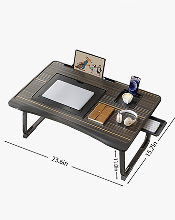 Laptop Desk for Bed, Adjustable Laptop Stand with 6 Different Angles Black