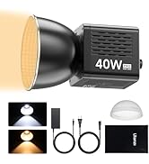 ULANZI 40W Pro Portable LED Video Light with DC Power Adapter, 3400mAh Build-in Battery Metal Min...