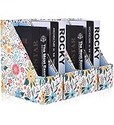 SUIN 4 Pack Foldable Magazine Holder, Seamless Floral Designered File-Boxes Desk File Organizer f...
