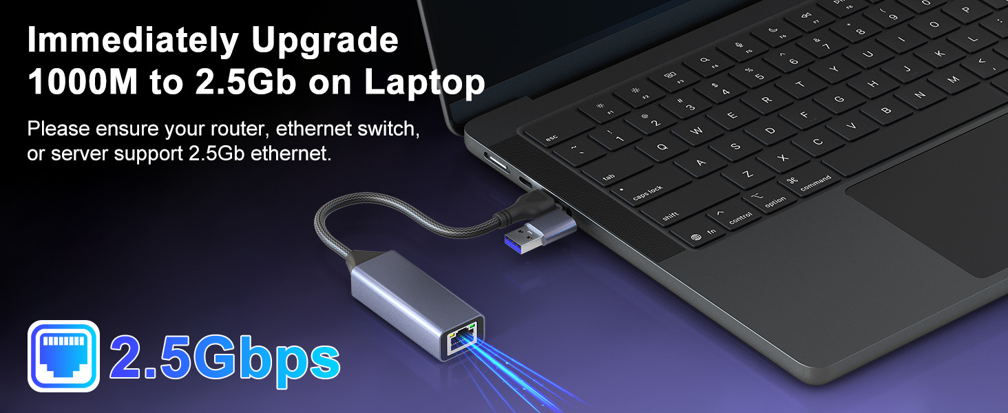2.5gbps ethernet adapter for laptop