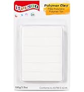ifergoo Polymer Clay, White Oven-Bake Clay, Non Toxic, 3.5 oz. bar, Great for Modeling, Sculpting...